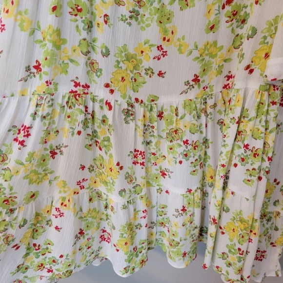 Cactus + Pearl Women's Bohemian Off The Shoulder Floral Tunic Shirt. Size L - Picture 5 of 8